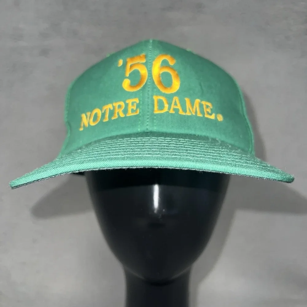 Vintage Notre Dame Fighting Irish Hat Cap Snap Back '56 Embroidered Made in USA